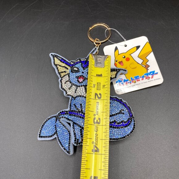 Pokémon Center Vaporeon Rhinestone Keychain Charm Bejeweled NWT - Picture 8 of 8